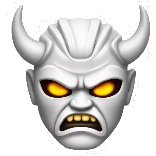 White cool oni mask. emoji