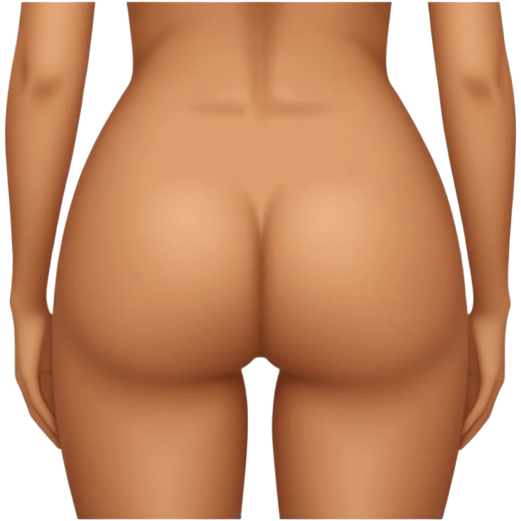 Naked female butt emoji
