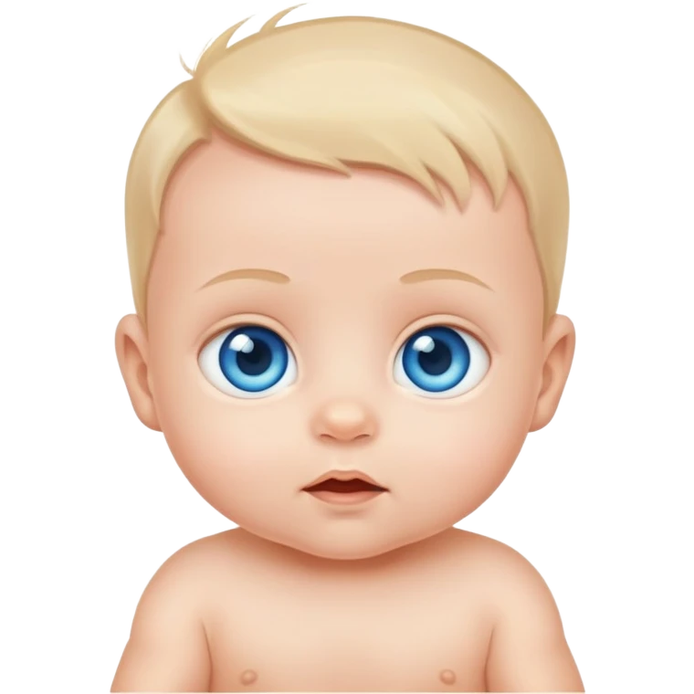 adorable baby infant with striking bright blue eyes emoji