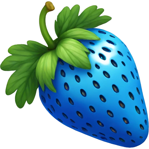 blue strawberry emoji