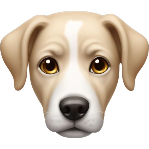a dog with human face emoji