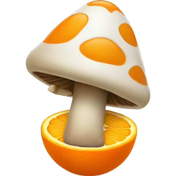orange with mushroom emoji