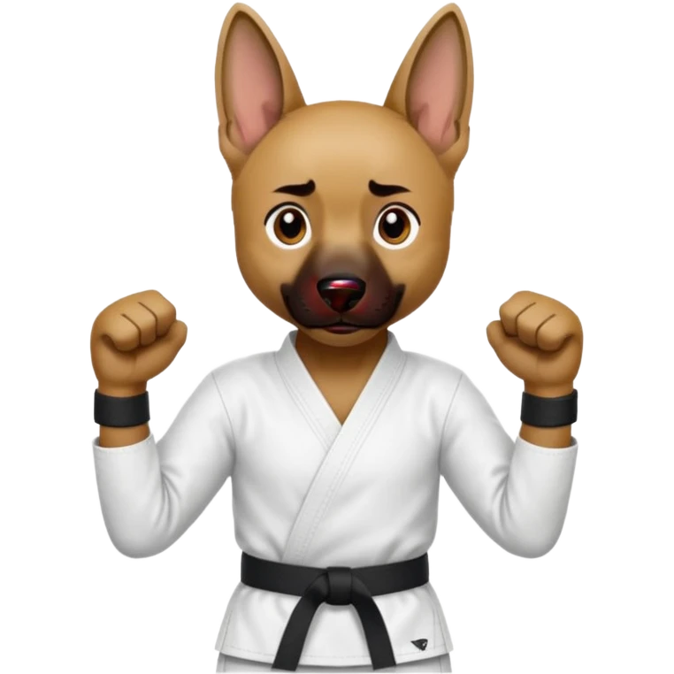 Un malinois qui fait du karaté emoji