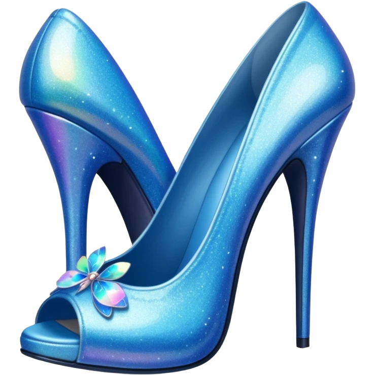 blue fairy high-heeled shoe emoji