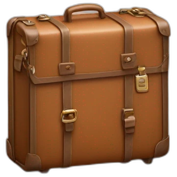 une valise ou il y a écrit dessus Melanie  emoji