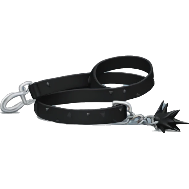 Black leash with spikes  emoji