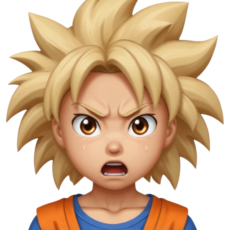 Girl 😡💢 Goku 😨😨 😰😱 emoji