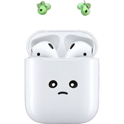 AirPods Max with bow emoji