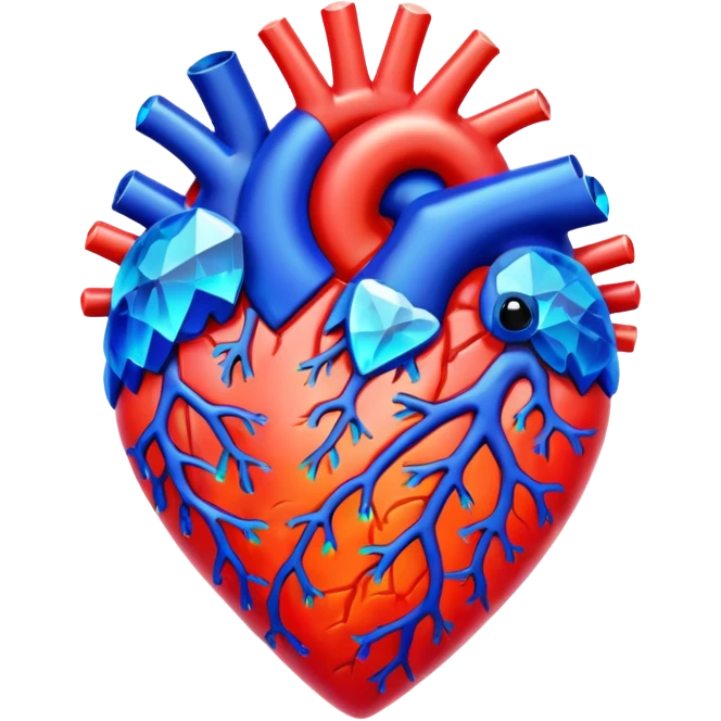 heart with a crystal coral effect emoji