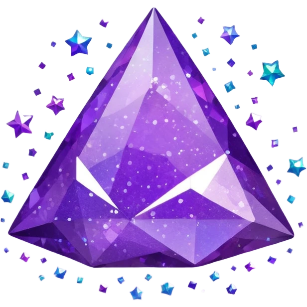 Glitter Purple and Cian Mark Check Verify emoji