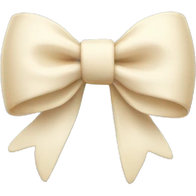 Cream bow  emoji