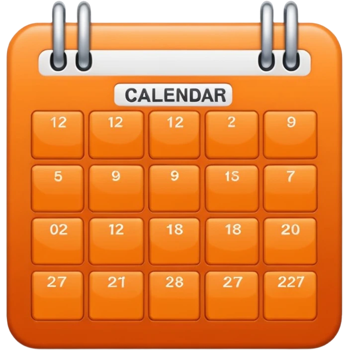 orange simple calendar emoji