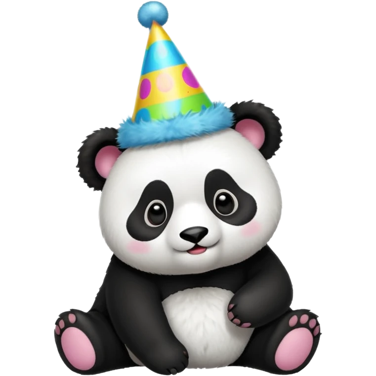 Panda with party hat emoji