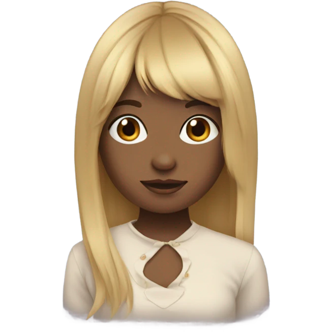 Girl with curtain bang  emoji