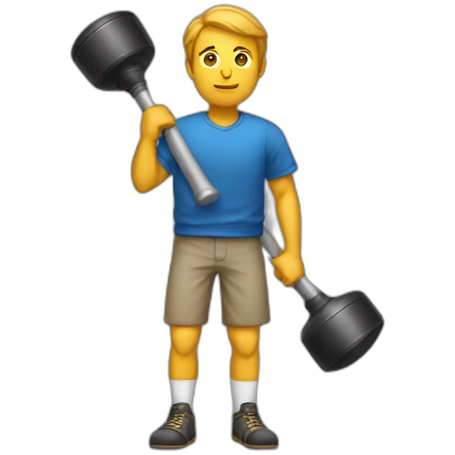 men with a macebell emoji