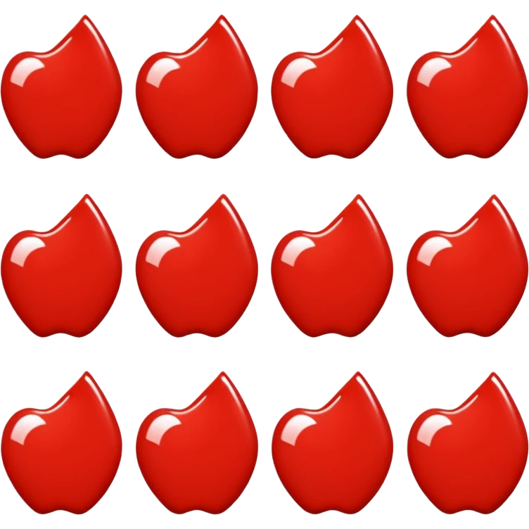 in a shade of red emoji