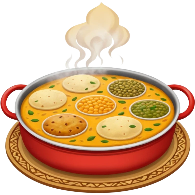 Roti shak dal and bhat emoji