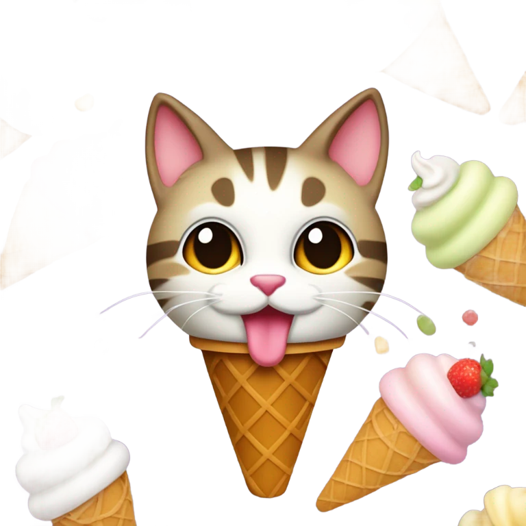 Cat eating ice cream  emoji