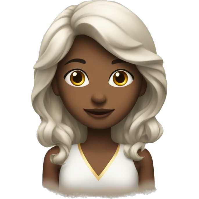 Girl with new year emoji