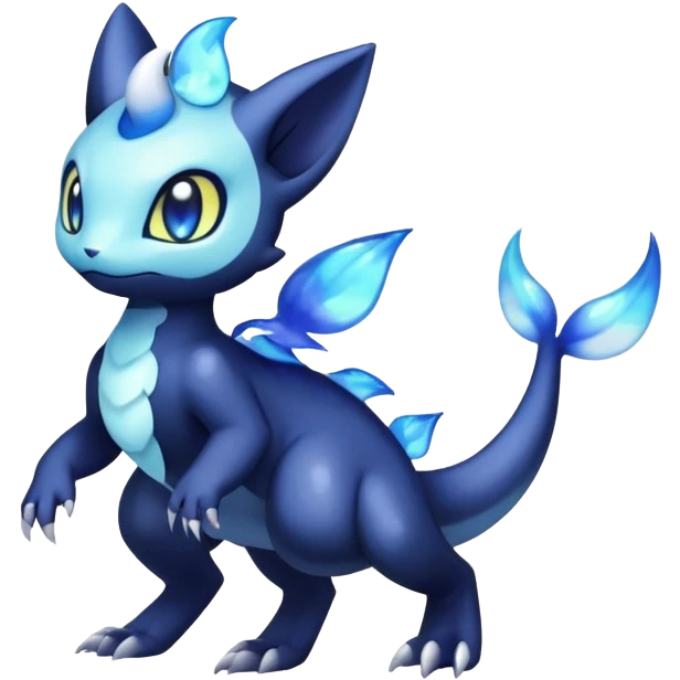 Nebulae Salandit-Meowstic-Noibat-Fakémon-hybrid-creature (full body)  emoji