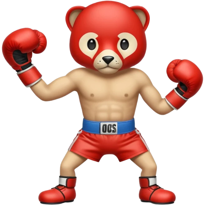Animal with boxing gloves full body emoji