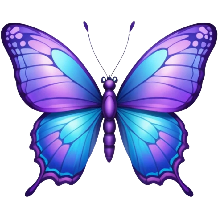 Purple blue magical butterfly emoji