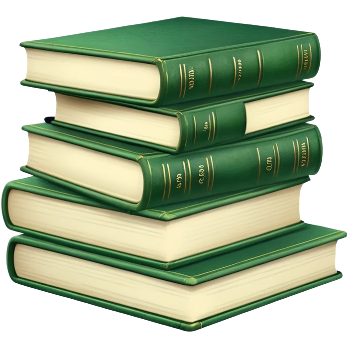 4 Green books  emoji