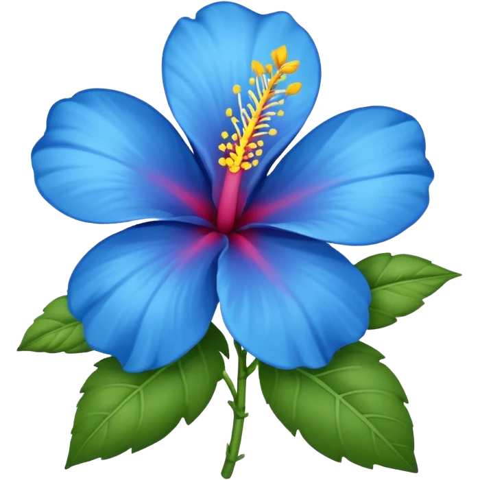 a blue flower similar to a hibiscus flower but more similar like a emoji  emoji