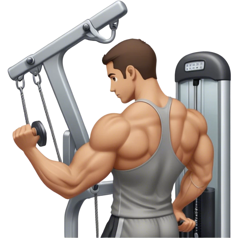 side-view man cable-machine tricep-pushdown emoji
