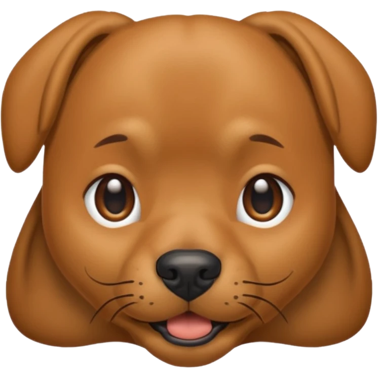 a human with dog face emoji