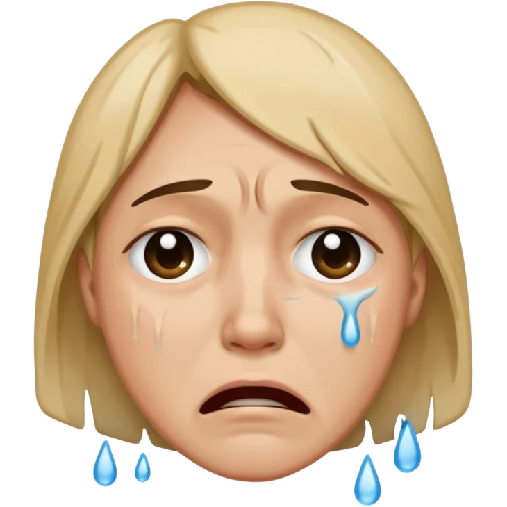Mendiga chorando muito emoji