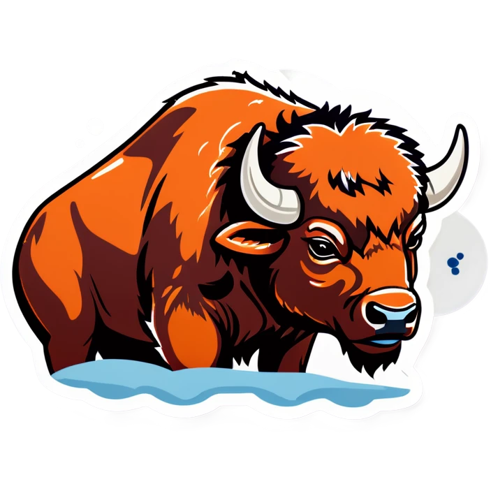 Crying buffalo emoji