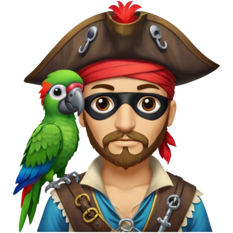 pirate and parrot emoji
