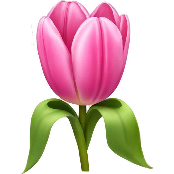 Pink tulips with a bow emoji