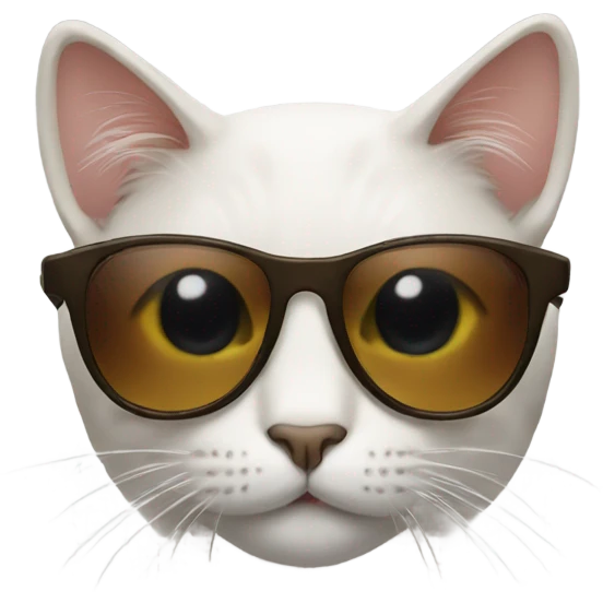 Cat with sunglasses emoji