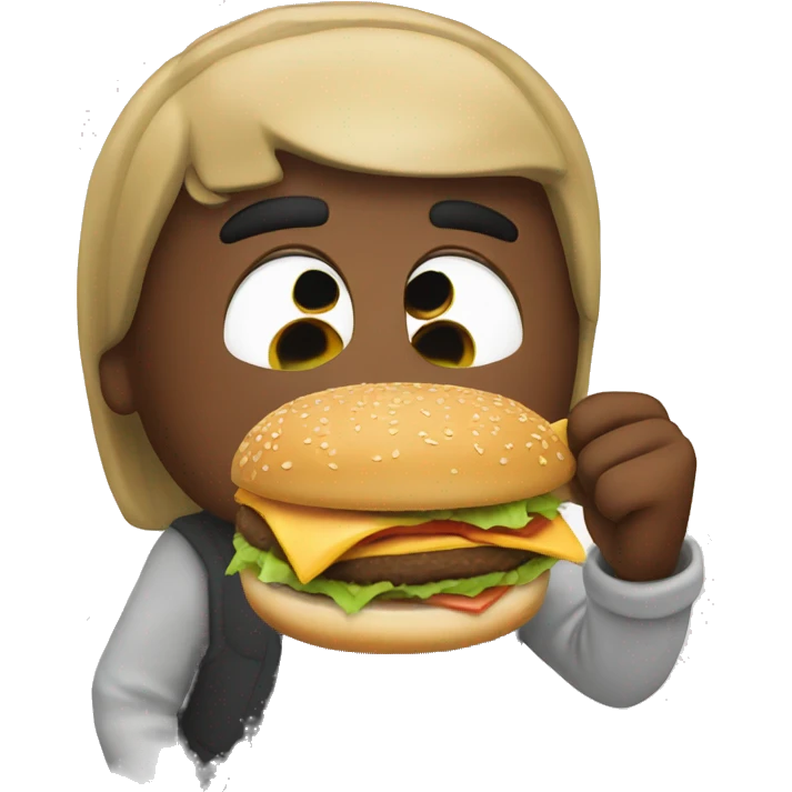 Caseoh eating a burger emoji