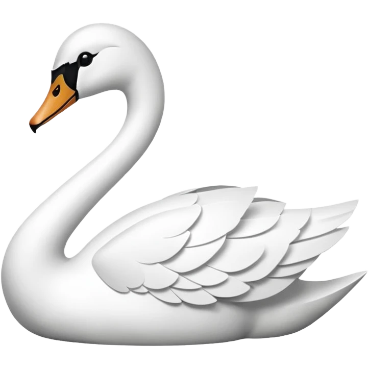 Small paper swan . emoji