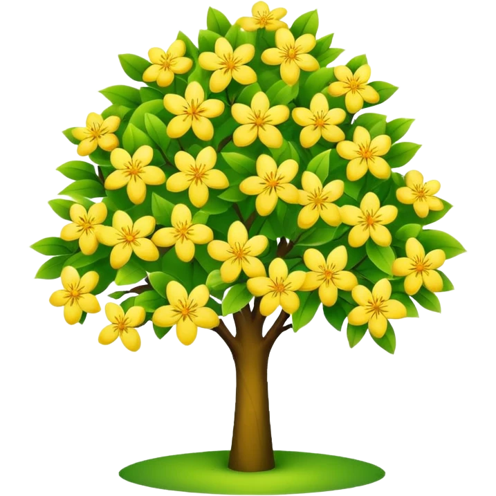 yellow blossom tree emoji