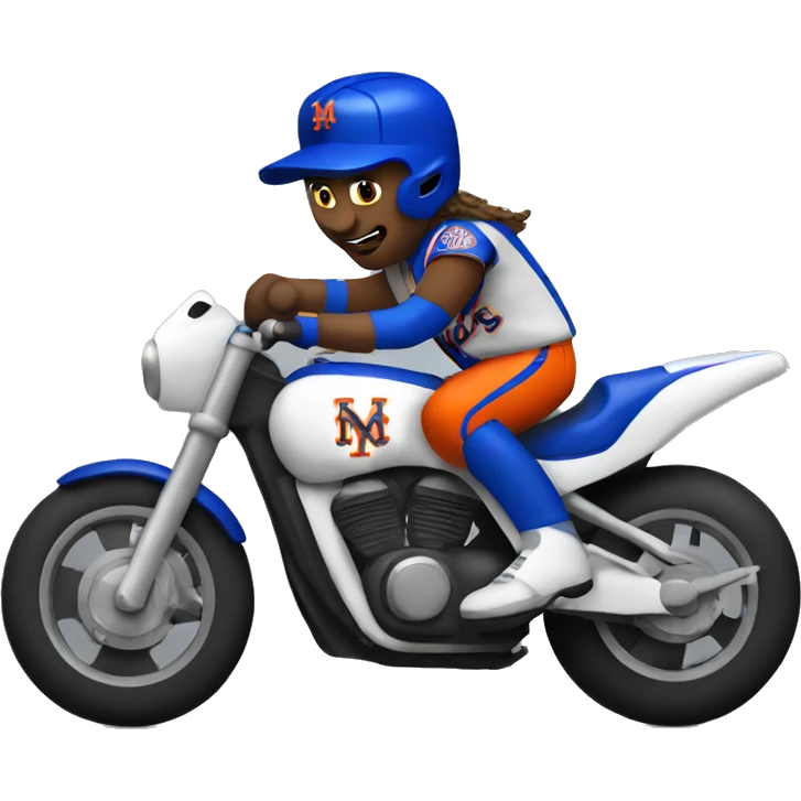 Mets player riding motorcycle  emoji