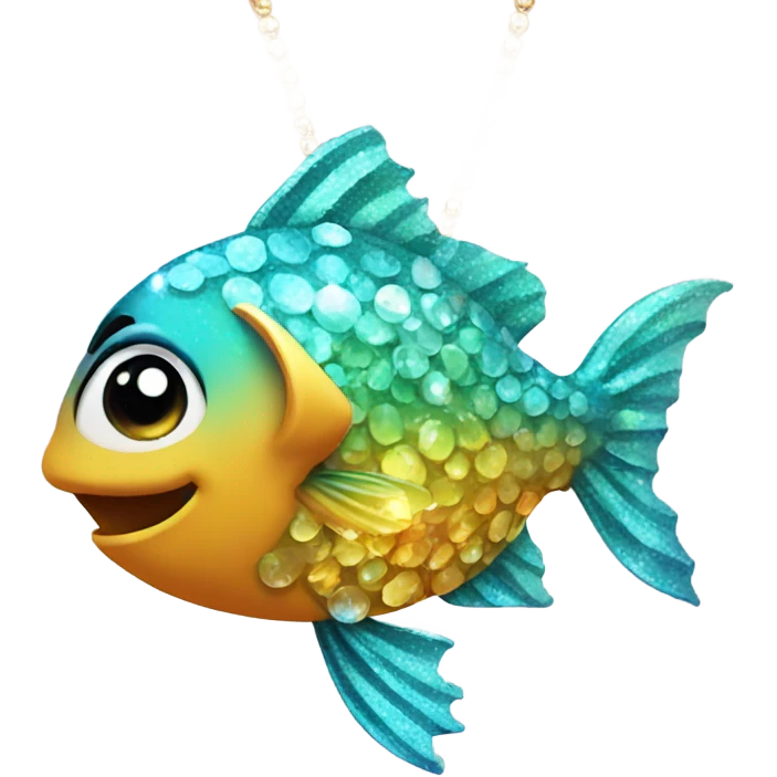 Fish wearing a necklace emoji