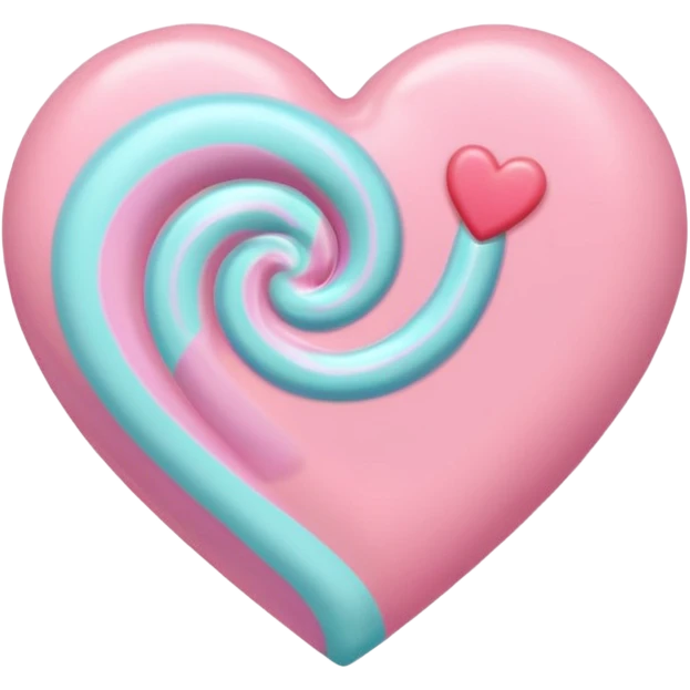 pastel heart with a pastel candy emoji