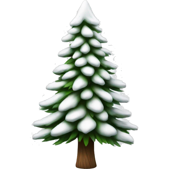  actual white fir christmas tree isolated.  emoji
