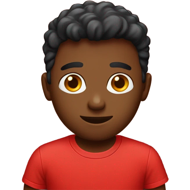Red tshirt smart boy emoji