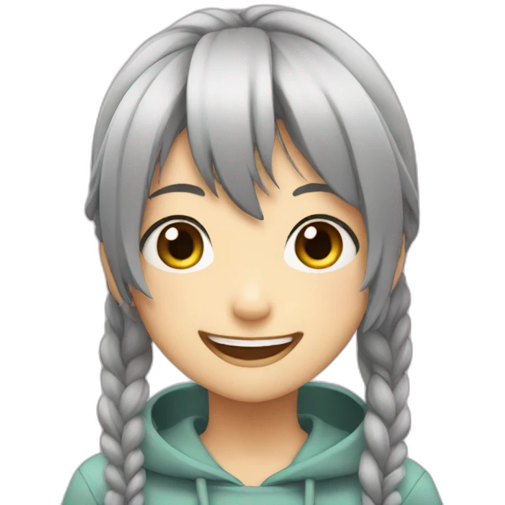 Anime happy girl emoji
