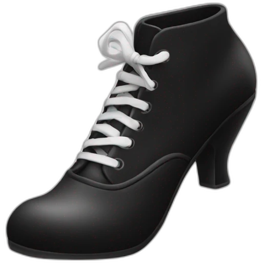 black dancing shoe white sock emoji