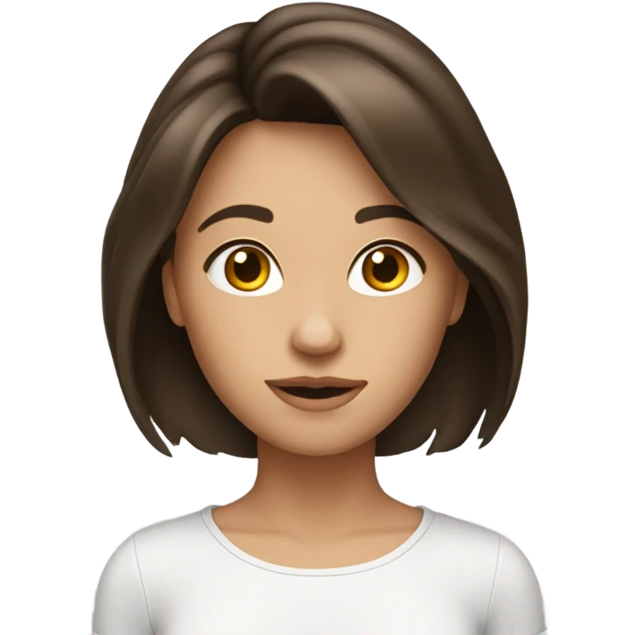 Brunette geglättete Haare emoji