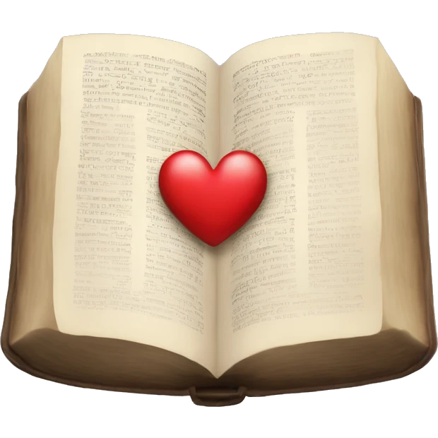 Bible with a heart  emoji