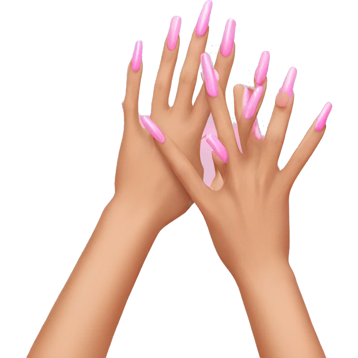 Pink long nails emoji