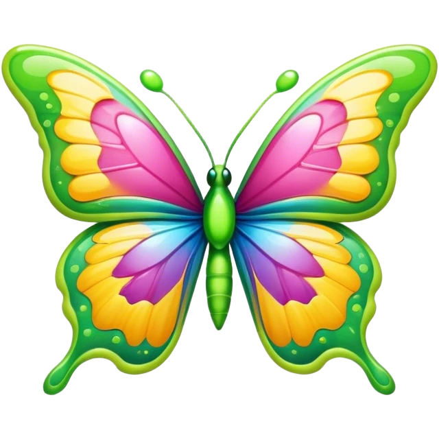 Butterfly made of slime emoji
