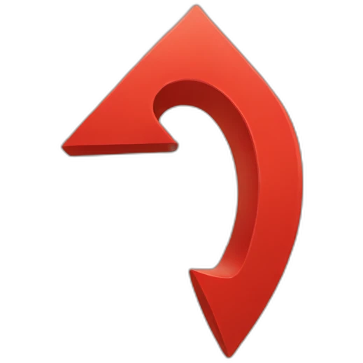 a red curve arrow emoji